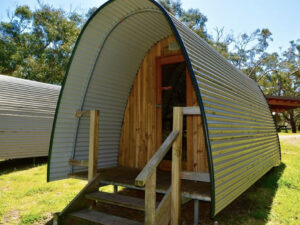 Camping pods in the otways