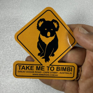 Koala ‘Take Me To Bimbi’ fridge magnet – Bimbi Park merchandise